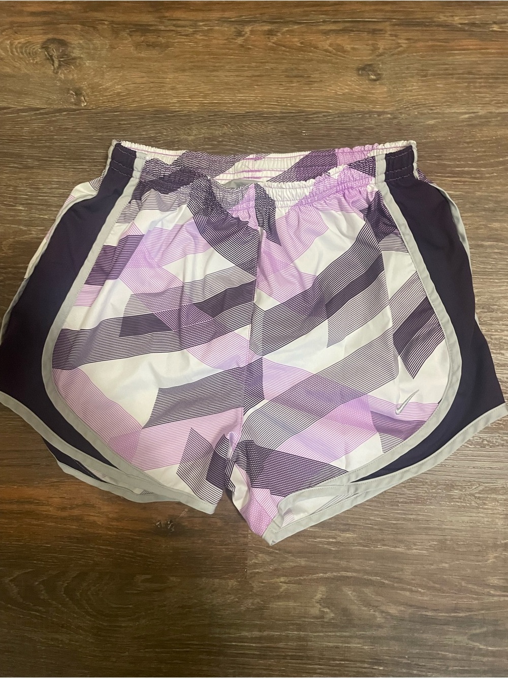 Nike Women’s Purple Patterned Athletic Shorts - Lightweight Activewear